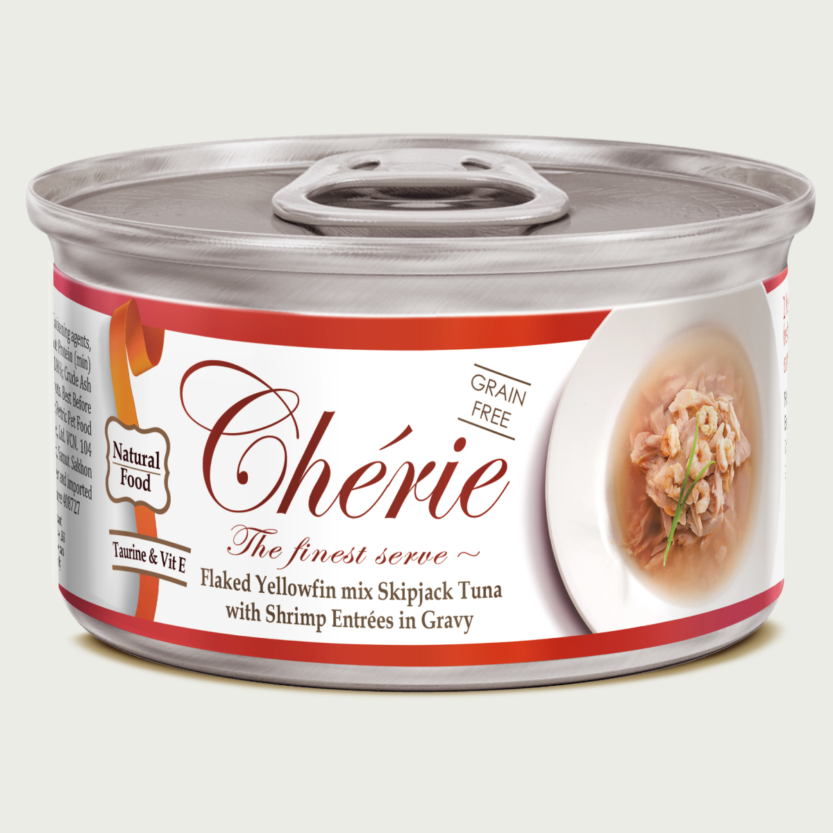 Set | Chérie Signature Gravy Tonno con gamberi in salsa 80 g + 1 filetto omaggio