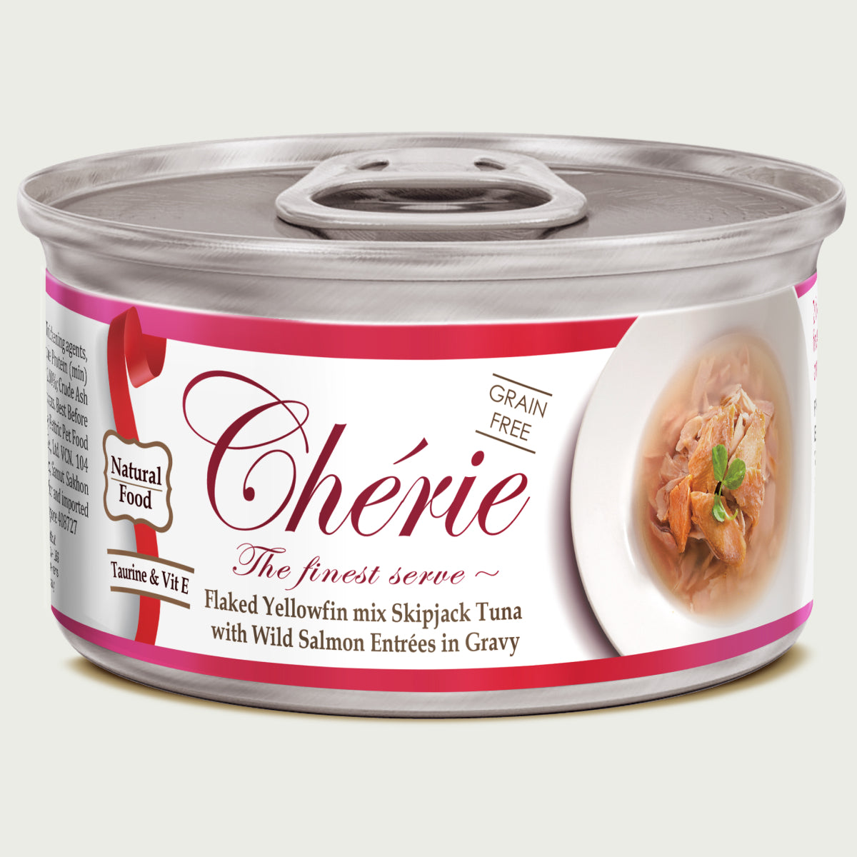 Set | Chérie Signature Gravy Tonno in salsa con aggiunta di salmone 80 g + 1 filetto omaggio